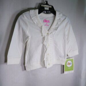 Baby White Jacket with ruffle Circo 9mts 100% cotton